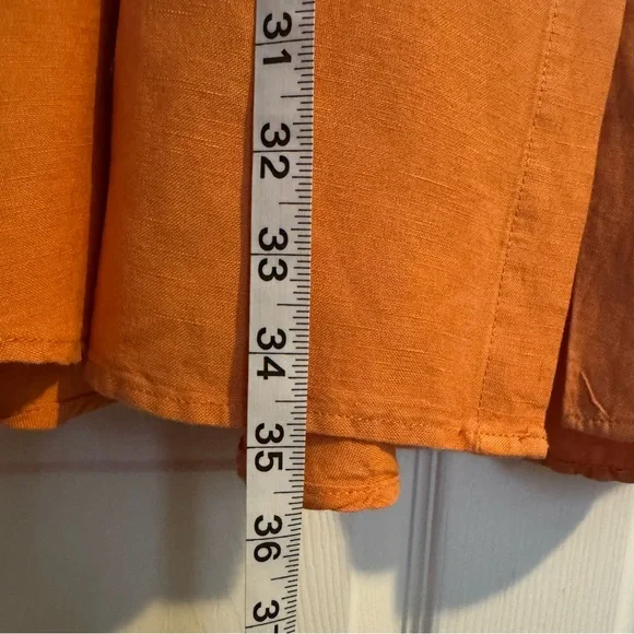 Orange Button-Down Women's Skirt XXL - Picture 6 of 8